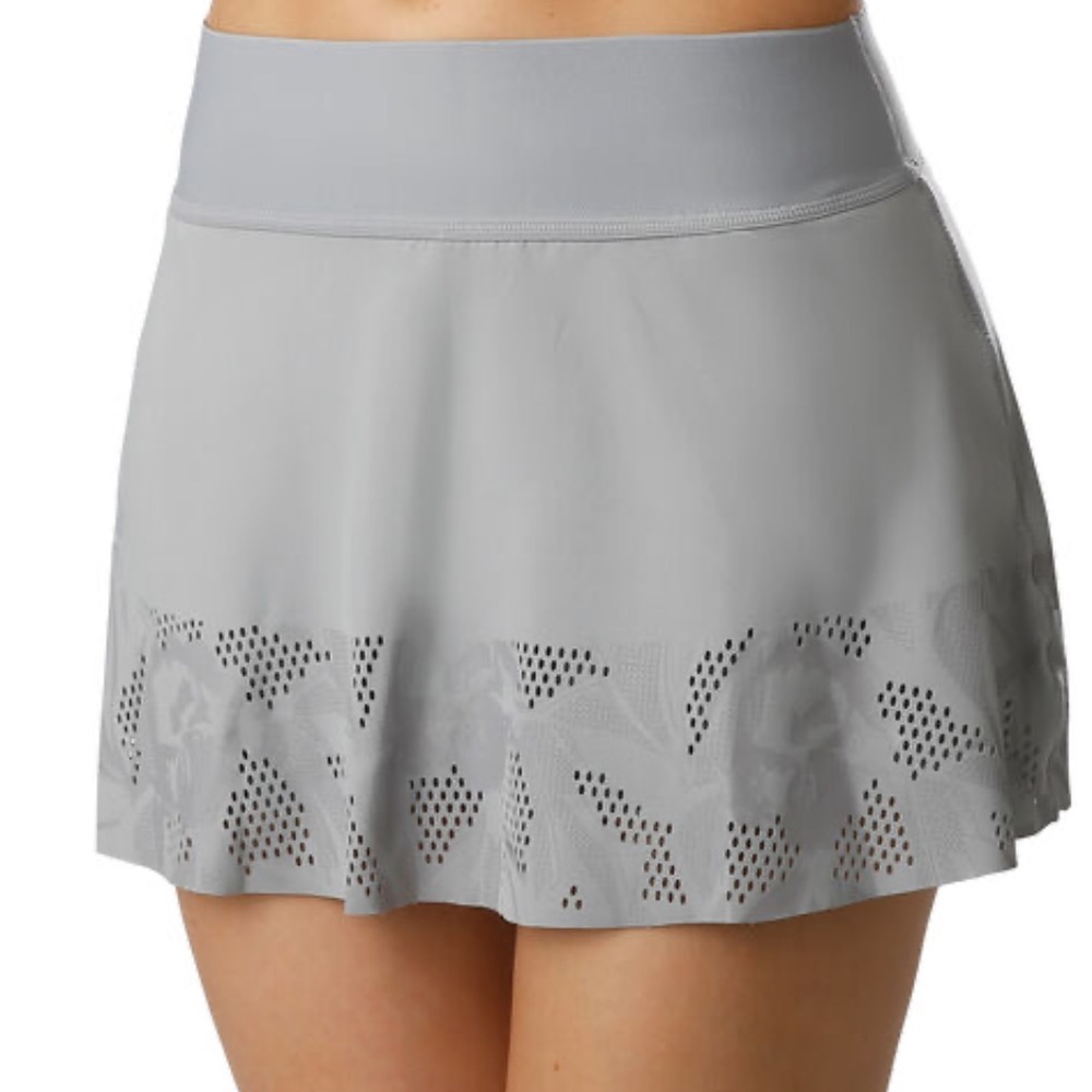 Adidas by Stella McCartney Floral Court Tennis Skirt (Mid Grey) S